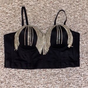 Fringe tassel crop top